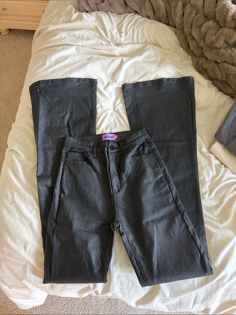 Edikted Black Wide-Leg High-Rise Jeans